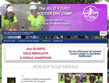 Tablet Screenshot of juliefoudysoccercamps.com